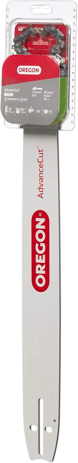 imageOregon Chainsaw Guide Bar ampamp Chain Combo AdvanceCut Replacement for Saw Chains with Low Kickback Chain Bar Length 20quot 50cm 38quot Pitch 0050quot Gauge 70 Drive Links 27850chainsaw chain