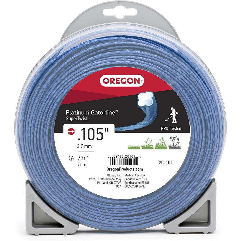 imageOregon 20108 Platinum Gatorline Supertwist Trimmer Line 155Inch by 100Foot GreyBlack105 x 236 ft