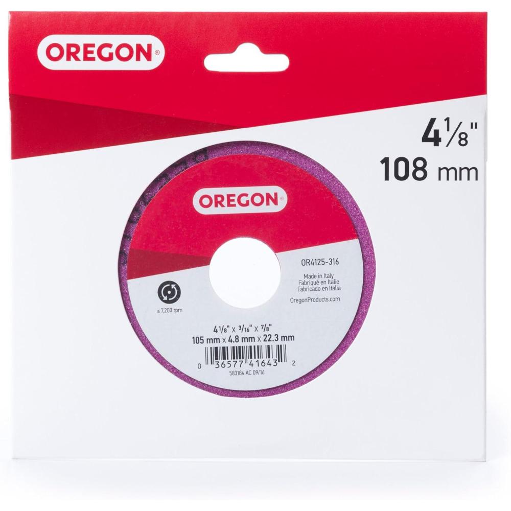 imageOregon Chain Sharpener Grinding Wheel  316in Thickness for 325inPitch 20 21 22 95 Series Chains only 38inPitch All Except 90 91 Series Chains and 404inPitch Chain418 x 316