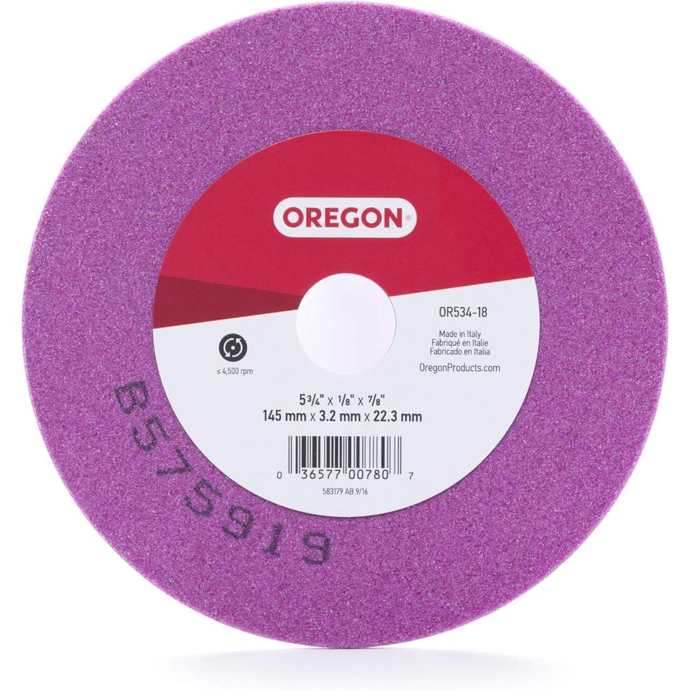 imageOregon Chain Sharpener Grinding Wheel  316in Thickness for 325inPitch 20 21 22 95 Series Chains only 38inPitch All Except 90 91 Series Chains and 404inPitch Chain534 x 18