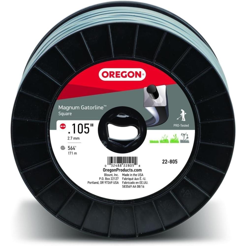 imageOregon Magnum Gatorline 105 Trimmer Line Heavy Duty Professional Square Weed Wacker String for Gas and Electric Grass Trimmer and Brushcutters Fits Most Standard Models 105quot x 564Foot 228053 lbs