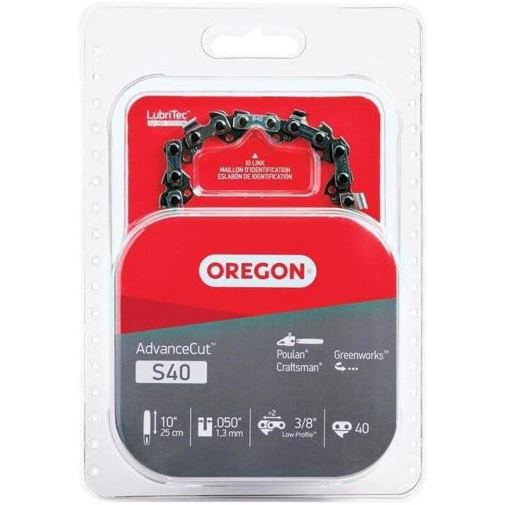 imageOregon S40 AdvanceCut ChainsawPole Saw Chain for 10Inch Bar 40 Drive Links Lowkickback Fits Echo Sun Joe Greenworks and more BrownaChainsaw Chain