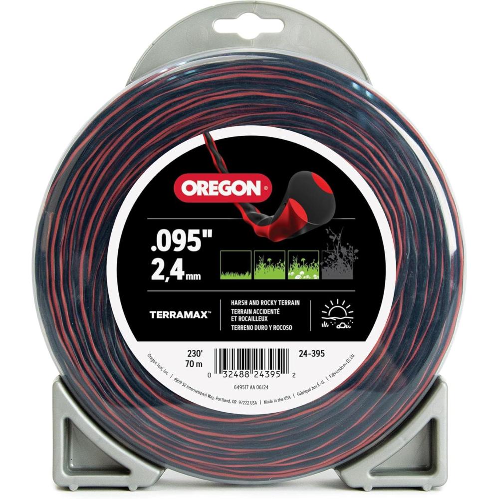 imageOregon TerraMax 080quot Diameter String Trimmer Line 1lb Donut 24380095  1lb