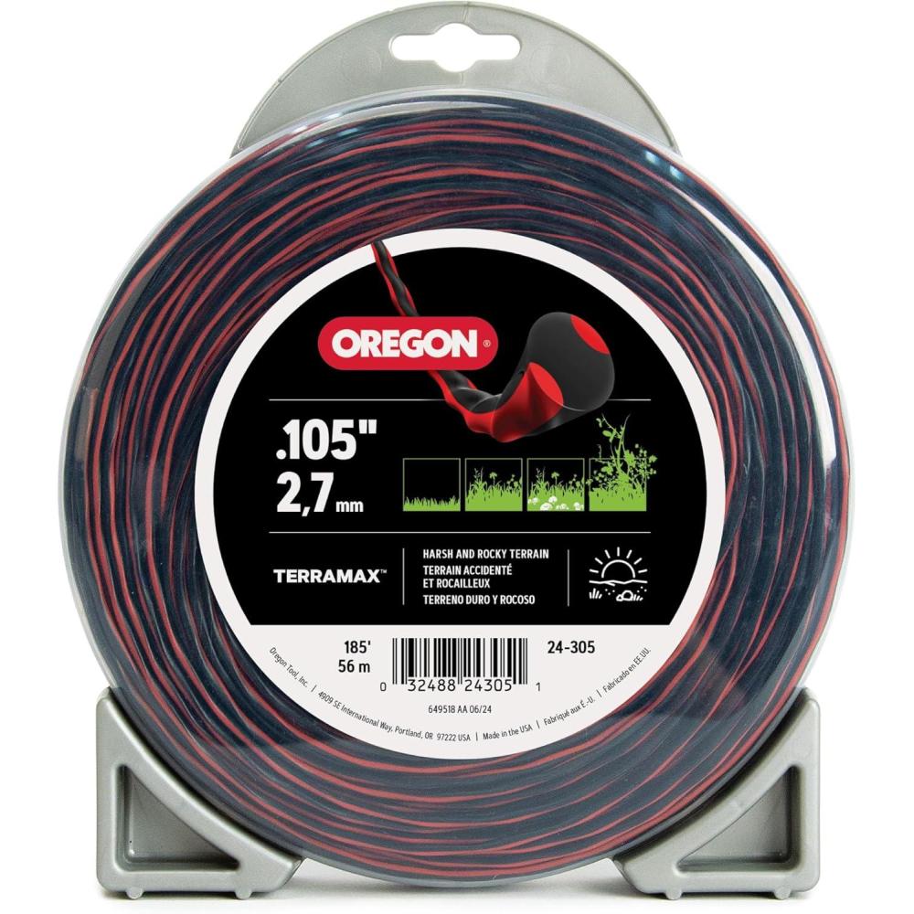 imageOregon TerraMax 080quot Diameter String Trimmer Line 1lb Donut 24380105  1lb
