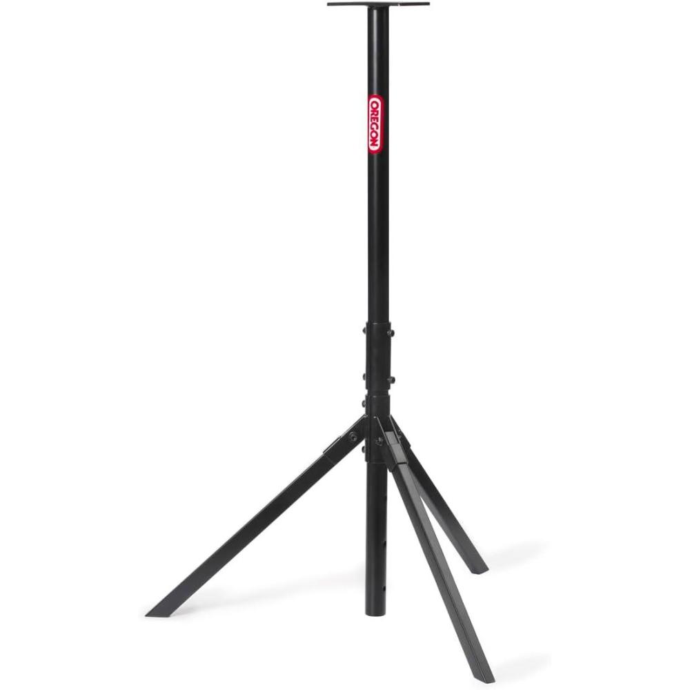 imageOregon Tripod Bench Chainsaw Chain Grinder Stand Height Adjustable Sturdy Portable Safe Platform Folds Down for Use Anywhere Compatible with All Oregon Bench Grinders 554532Black Red