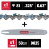 Oregon 20-Inch Replacement Chainsaw Bar and L81 AdvanceCut Chainsaw Chain Combo, 81 Drive Links, Pitch: .325″, .063″ Gauge, Low Vibration (105671), fits several Stihl models, Grey