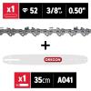 Oregon 27856 14-Inch Guide Bar and AdvanceCut S52 Chainsaw Chain Combo, Fits Echo, Craftsman, Homelite, Poulan and More