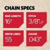 Oregon R55 AdvanceCut Chainsaw Chain for 16-Inch Bar, 55 Drive Links, Low-kickback chain fits several Stihl models , Grey(Chainsaw Chain)