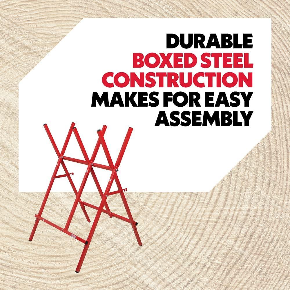 imageOregon Steel Log Saw Horse Foldable ampamp Adjustable Sawbuck 10 Inch Log Capacity Folding Wood Cutting Stand for Logging Splitting ampamp Firewood 584145Saw