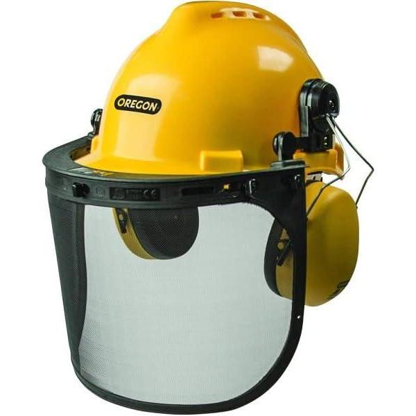 imageOregon Chainsaw Safety Protective Helmet with Visor Combo Set YellowNew version