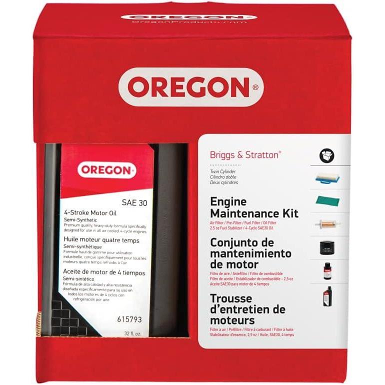 imageOregon Lawn Mower Engine TuneUp Maintenance Kit for Briggs ampamp Stratton 450550 Series Engines 01110 Red01104
