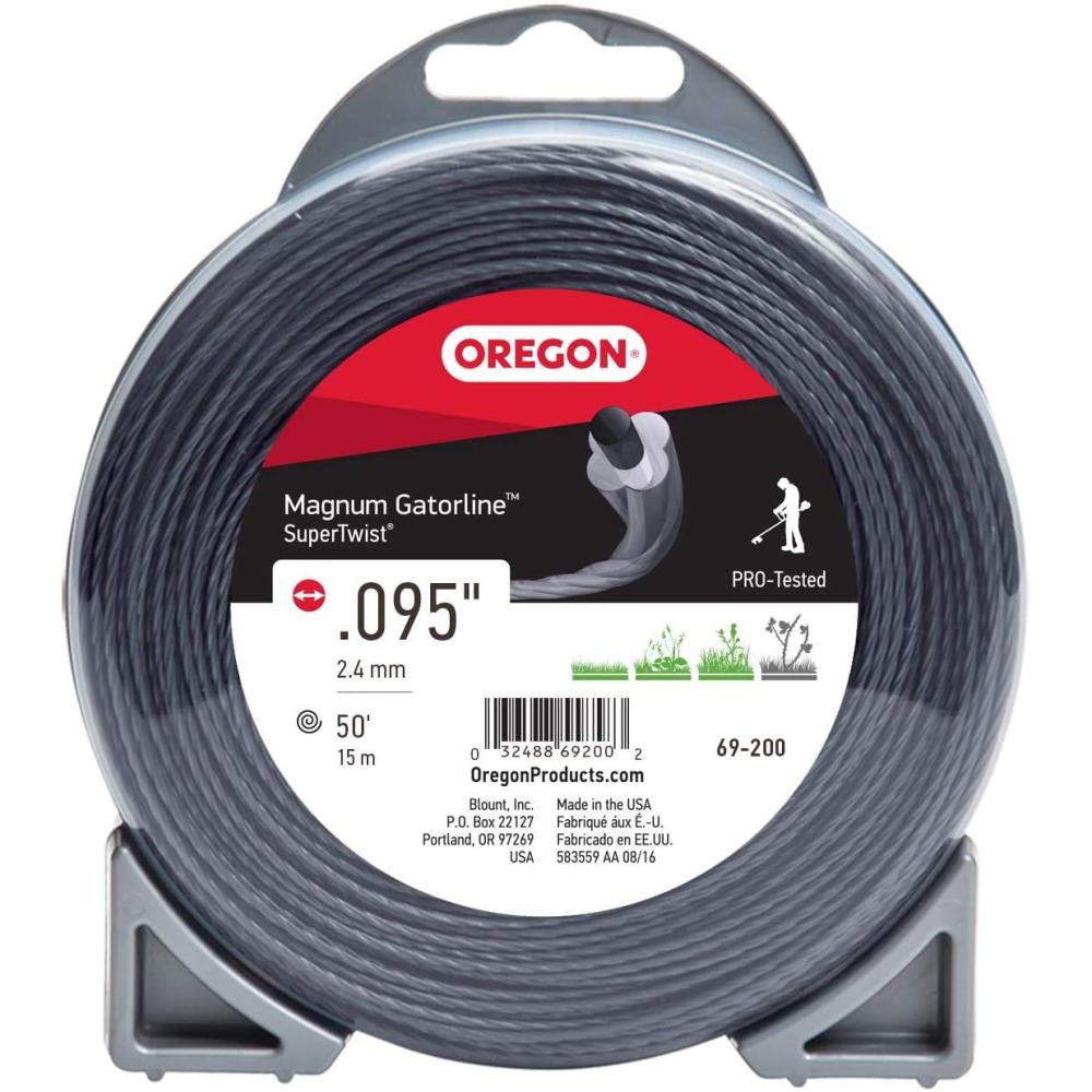 imageOregon Magnum Gatorline 095 Trimmer Line Heavy Duty Professional Twisted Weed Wacker String for Gas and Electric Grass Trimmer and Brushcutters Fits Most Standard Models 095quot x 282Foot 2002050 ft