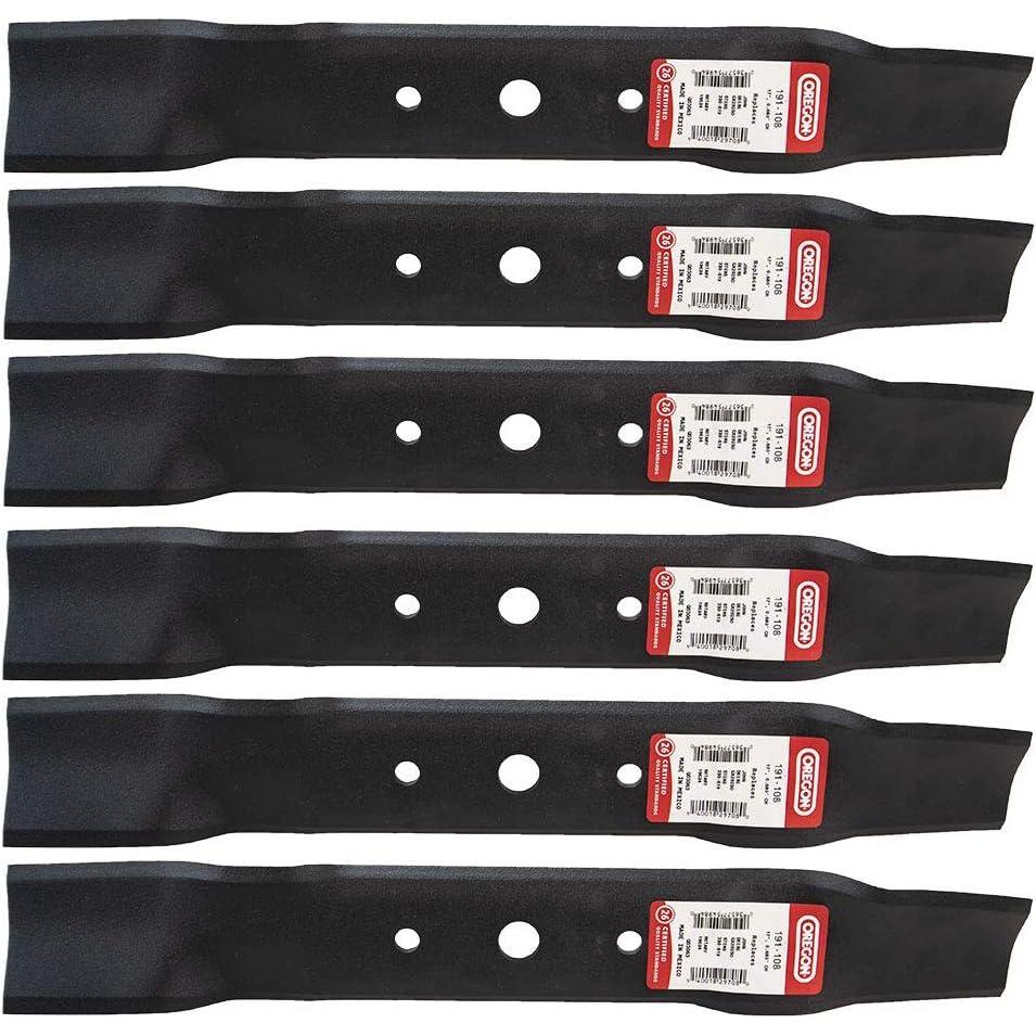 imageOregon Mower Blade 6Pack John Deere Replacement Blades 48quot Deck 1911086
