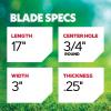 Oregon Mower Blade 6-Pack, Gator G6 Replacement Lawn Mower Blades, 17″ (392-139-6)(6 Pack)