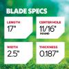 Oregon Mower Blade 6-Pack, High-Lift Lawn Mower Replacement Blades, 17″ (91-146-6)(6 Pack)