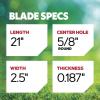 Oregon Mower Blade, Single, Gator G3 Mulching Lawnmower Replacement Blade, 21″ Deck (95-621)