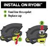 Oregon Pre-Filled Trimmer Spool Lines for Ryobi, Guaranteed Fit for AC80RL5, Fits Ryobi One+ 13 inch Trimmers (18V, 24V, 40V), Fitted with Oregon Gatorline Square Twist Spool, 0.080inch, 5-Pack(For: Ryobi AC80RL3)