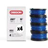 Oregon Pre-Filled Trimmer Spool Lines for Ryobi, Guaranteed Fit for AC80RL5, Fits Ryobi One+ 13 inch Trimmers (18V, 24V, 40V), Fitted with Oregon Gatorline Square Twist Spool, 0.080inch, 5-Pack(For: Worx WA004)