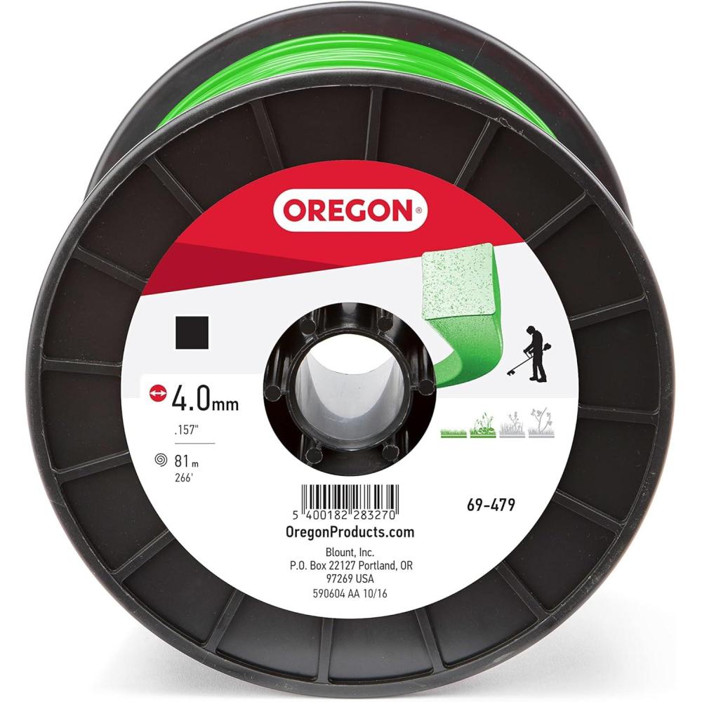 image:imageOregon 095 Round String Trimmer Replacement Line for DIY Yard Work or Gardening Universal Fit AllPurpose 3lb Spool 866 Foot Length Green 69365155 x 266
