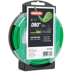 Oregon 0.080 in. Gatorline Round Weed Wacker/String Trimmer Line, 1 lb. (416 ft.) Bulk Donut, Fits Stihl, DeWalt, Ryobi and Greenworks 21-380B(50′ Round)